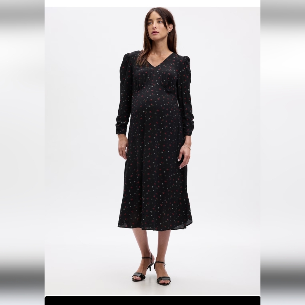 Gap Maternity Floral Dress Medium NWT